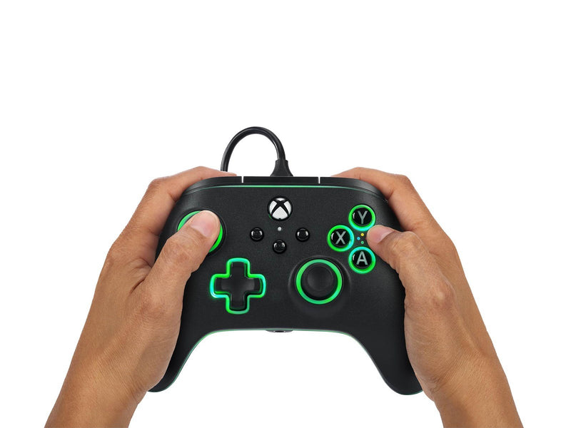 PowerA Kabelgebundener Advantage-Controller für Xbox Series X|S mit Lumectra - Schwarz - Wired Controller - Microsoft Xbox One