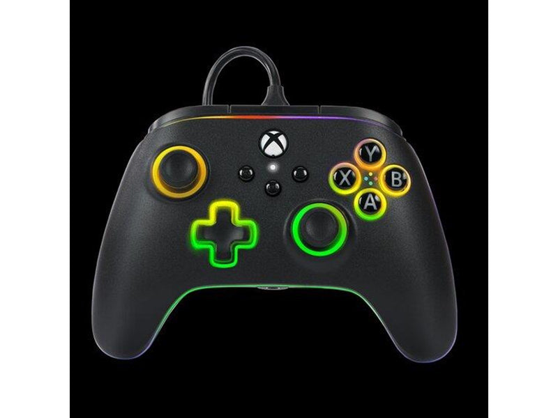 PowerA Kabelgebundener Advantage-Controller für Xbox Series X|S mit Lumectra - Schwarz - Wired Controller - Microsoft Xbox One