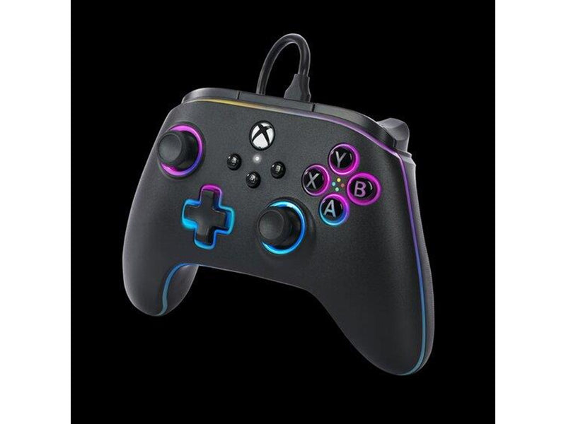 PowerA Kabelgebundener Advantage-Controller für Xbox Series X|S mit Lumectra - Schwarz - Wired Controller - Microsoft Xbox One