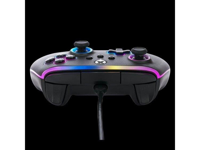 PowerA Kabelgebundener Advantage-Controller für Xbox Series X|S mit Lumectra - Schwarz - Wired Controller - Microsoft Xbox One