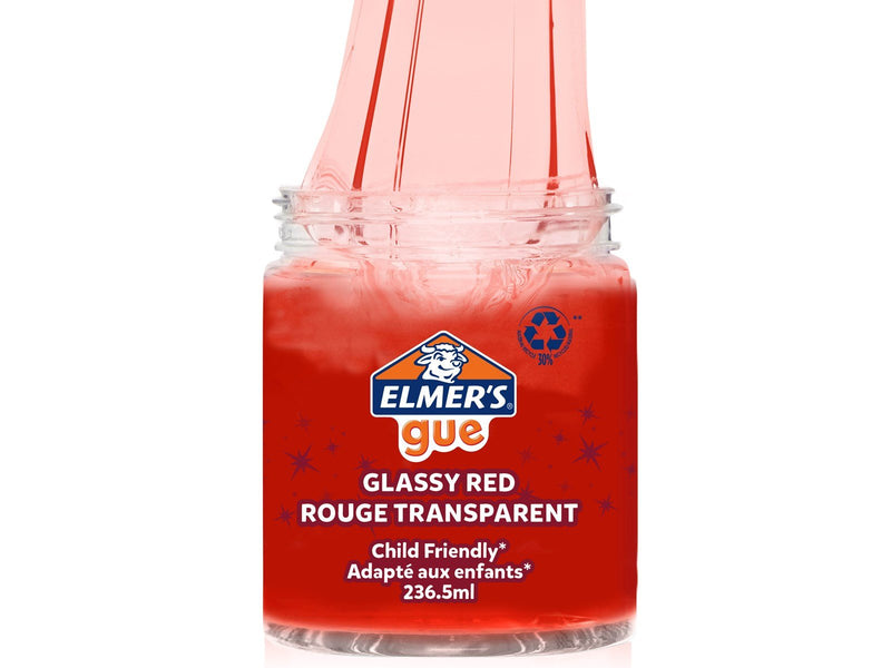 Elmer's Gue vorgefertigter Schleim | klarer roter Schleim | 236,5 ml | 1 Stück