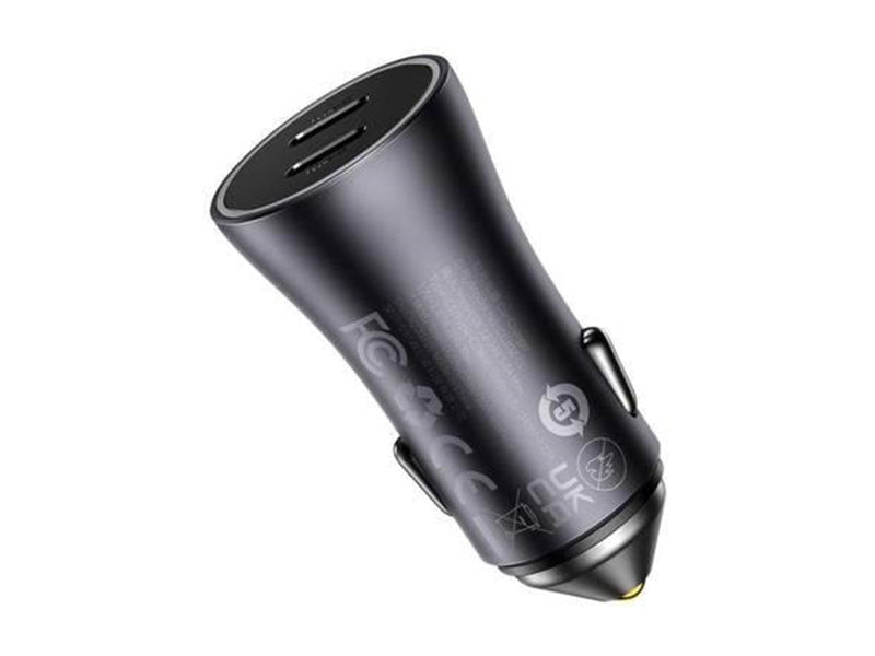 Baseus Golden Contactor Pro car charger 2x USB-C 40W (Dark Gray)