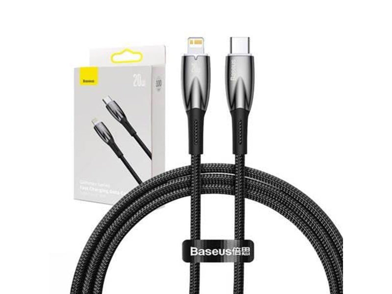 Baseus USB-C cable for Lightning  Glimmer Series 20W 1m (Black)