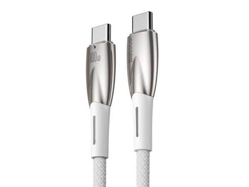 Baseus USB-C cable for USB-C  Glimmer Series 100W 2m (White)