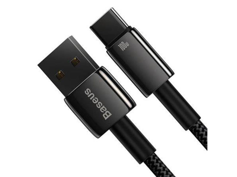 Baseus Tungsten Gold Cable USB to USB-C 100W 2m (black)