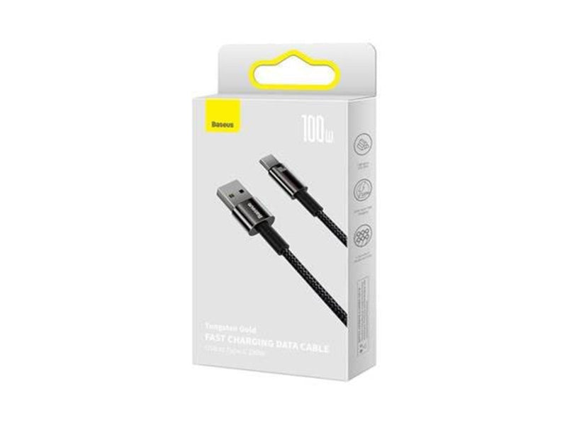 Baseus Tungsten Gold Cable USB to USB-C 100W 2m (black)
