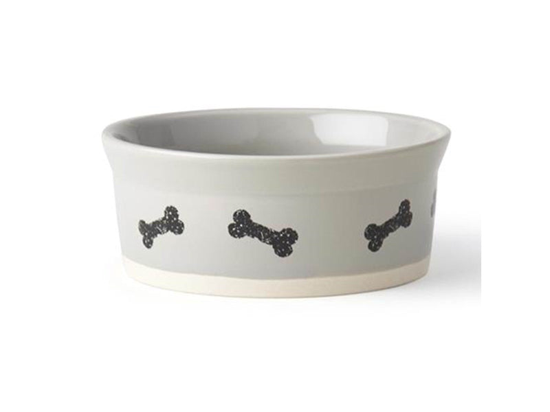 Active Canis Classy Bones 5" Bowl Light Gray 1.5 cups