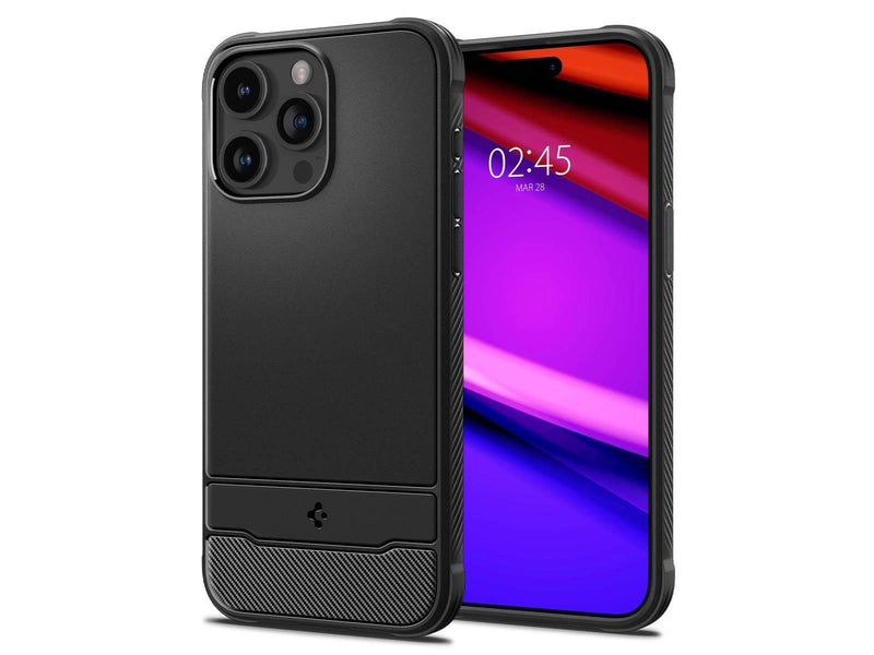 Spigen Rugged Armor MagSafe - matte black - iPhone 15 Pro