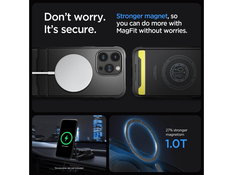 Spigen Rugged Armor MagSafe - matte black - iPhone 15 Pro