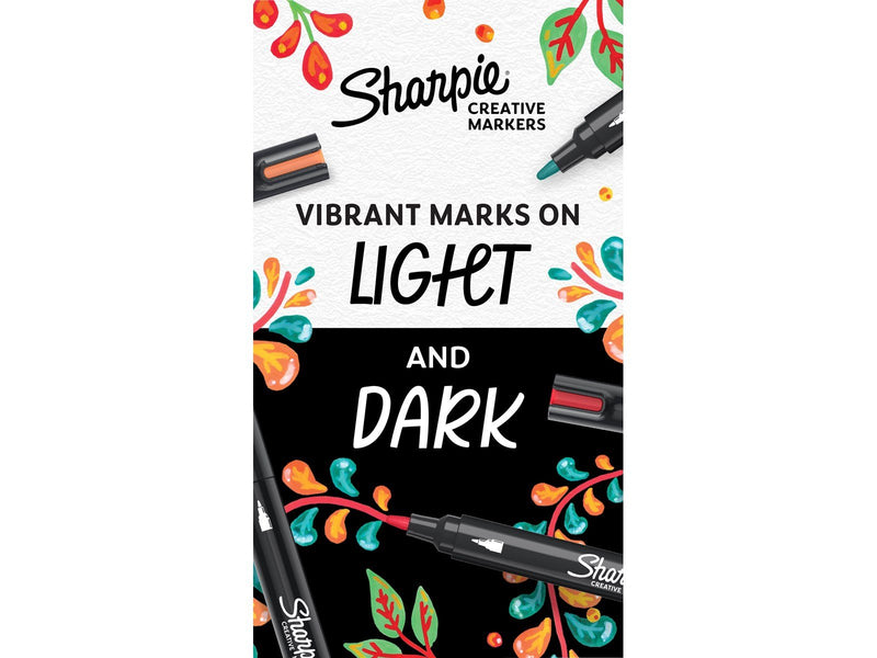 Sharpie Creative Marker Bullet Tip | Schwarz & Weiß | 2 Stück