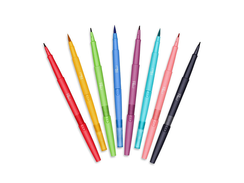Paper Mate Flair-Filzstifte mit ZWEI Spitzen | Brush-Spitze und mittlere Spitze (0,7 mm) | Farbstifte mit zwei Spitzen | verschi