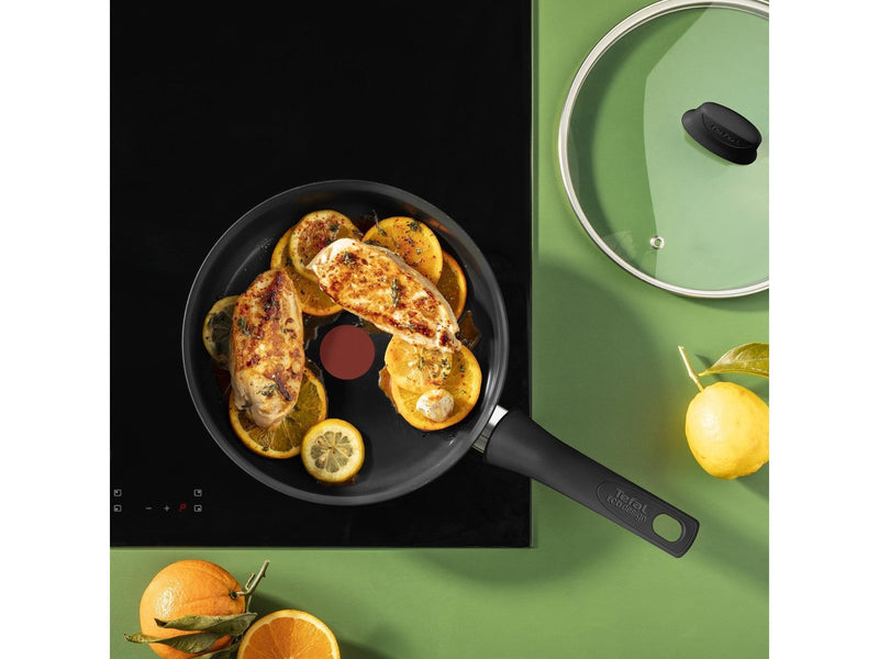 Tefal Renew ON Black Sautepan 24 cm w. lid
