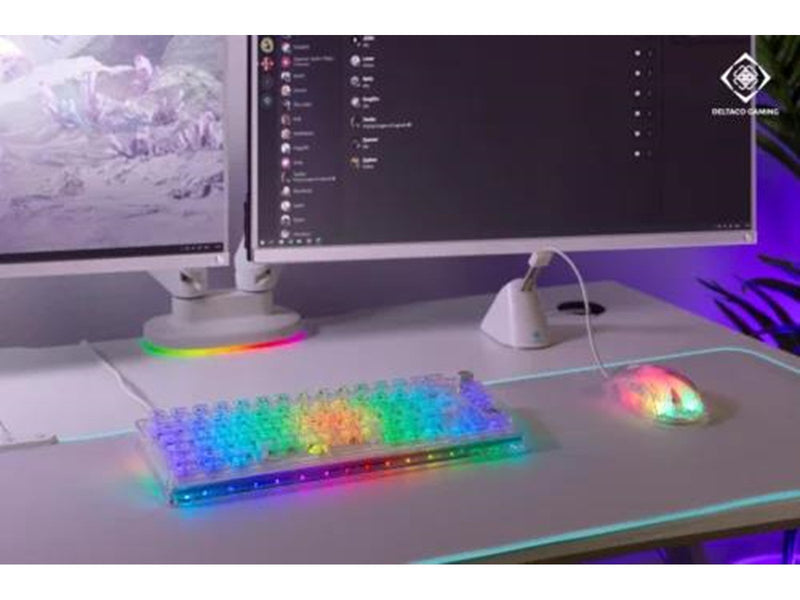 Deltaco GAM-160-T-CH keyboard - Gaming Tastaturen - Transparent