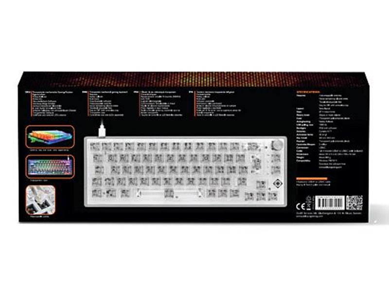 Deltaco GAM-160-T-CH keyboard - Gaming Tastaturen - Transparent