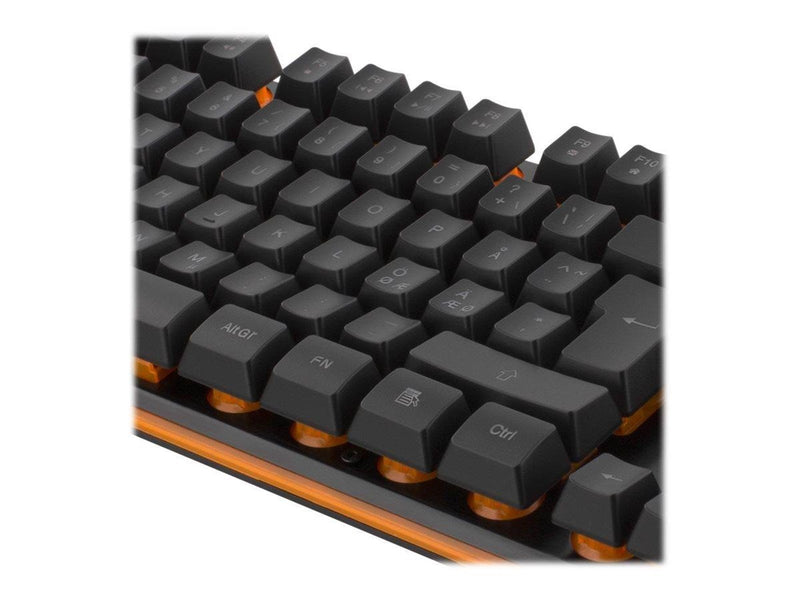 Deltaco GAMING GAM-021 - keyboard - Nordic - black/orange - Tastaturen - Nordisch - Schwarz