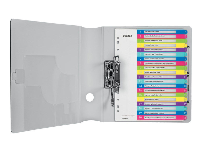 Leitz WOW - divider - 20 parts - for A4 Maxi - tabbed - multicolour
