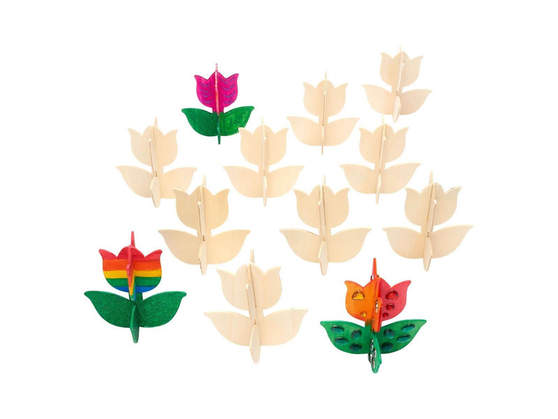 Colorations - Make and Decorate your own Wooden Tulip Set of 12
