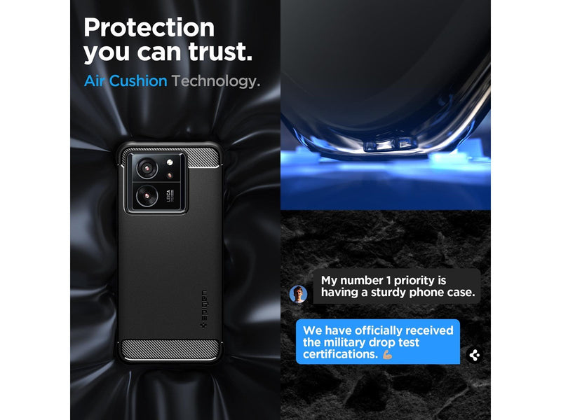 Spigen Rugged Armor - matte black - Xiaomi 13T Pro/13T