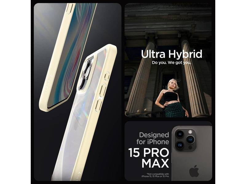 Spigen Crystal Hybrid - mute beige - iPhone 15 Pro Max