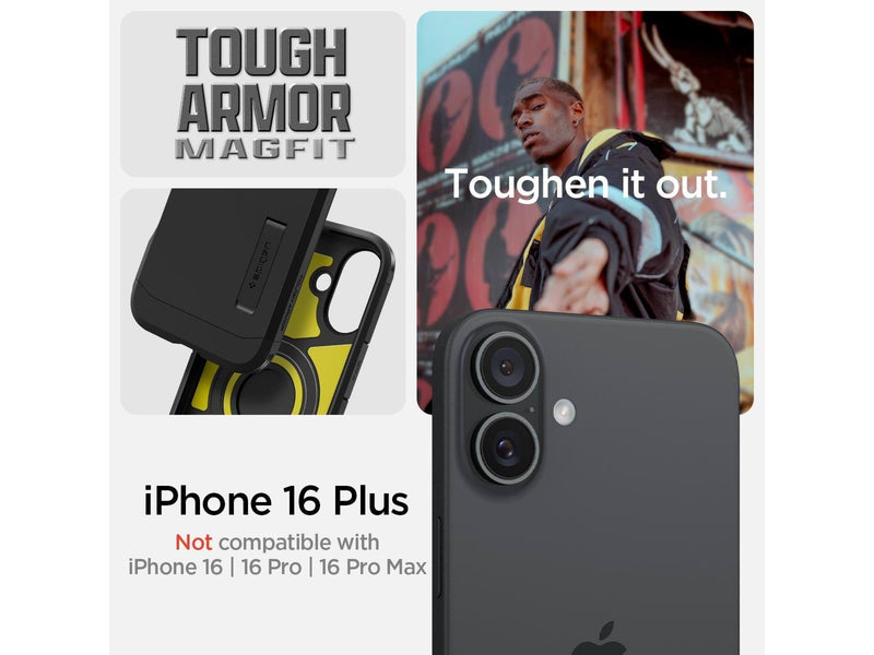 Spigen Tough Armor MagSafe - Black - iPhone 16 Plus