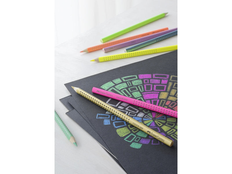 Faber Castell 12 Color Pencil Color Grip Special Pastel-Neon Box