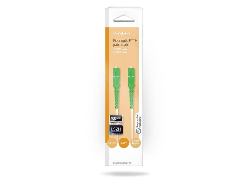 Nedis Glass Fiber Patch Cable | SMF (Single Mode Phase) | SC/APC - Grün