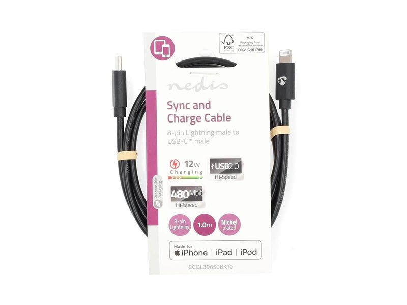 Nedis CCGL39650BK10 lightning cable