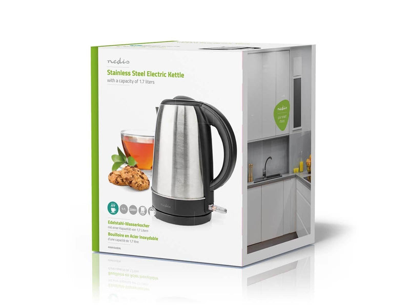 Nedis Wasserkocher KAWK340EAL electric kettle - Silber - 2200 W
