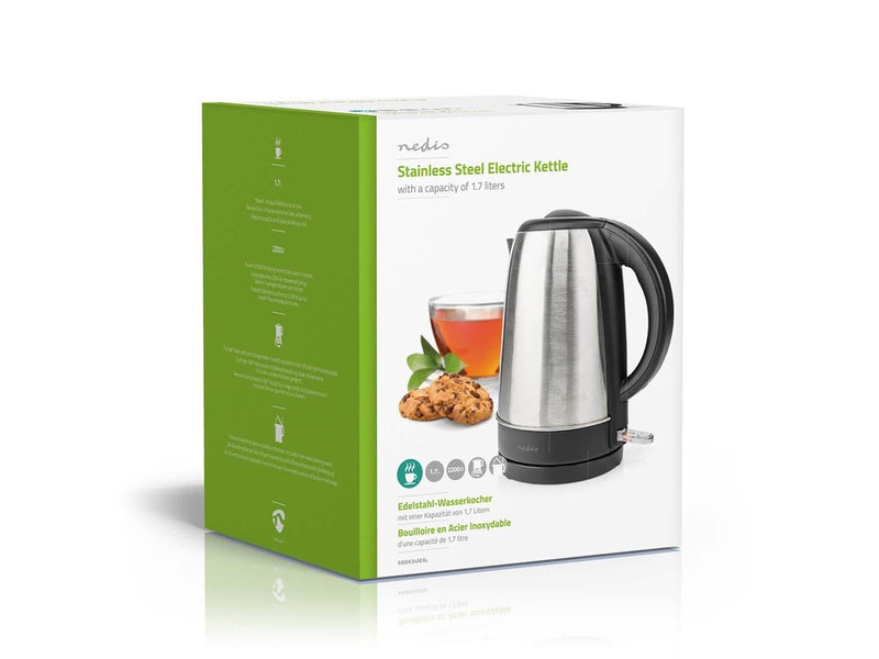 Nedis Wasserkocher KAWK340EAL electric kettle - Silber - 2200 W