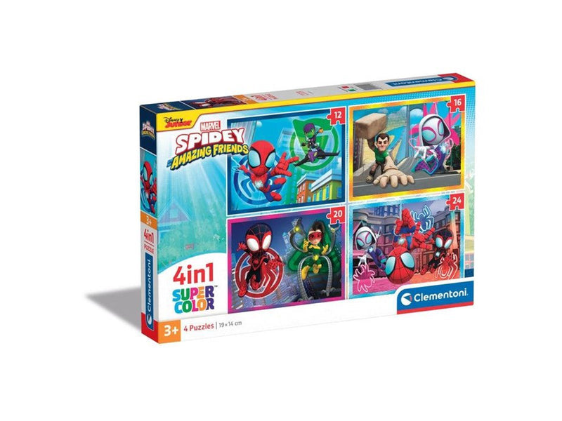 Clementoni Jigsaw Puzzle 4in1 Spidey and His Amazing Friends Boden
