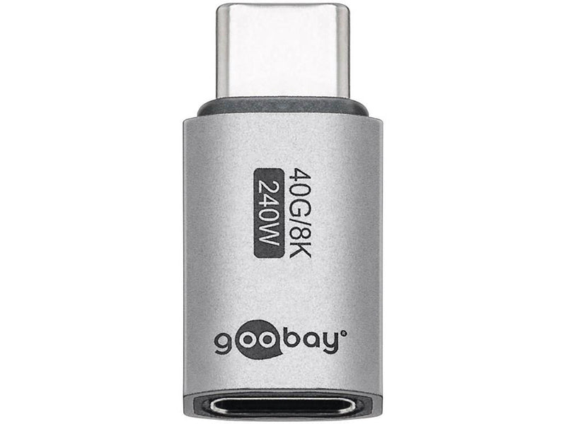Pro USB-C - USB4 - Straight - adapter - silver