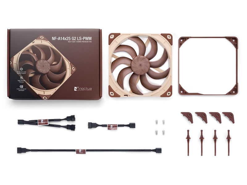 Noctua NF-A14x25 G2 LS-PWM - Gehäuselüfter - 140mm - Braun - 11 dBA