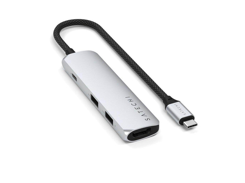 Satechi 4-in-1 USB-C Slim Multiport Adapter 4K - Silver
