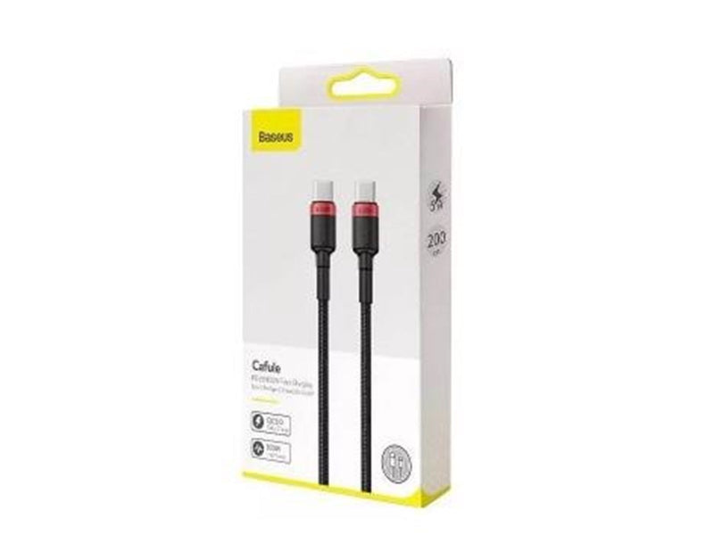 Baseus USB-C - USB-C PD QC cable 100W 5A 480Mb/s 2m - black and red