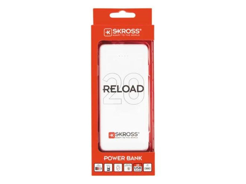 SKross RELOAD 20 Powerbank - 20.000 mAh Powerbank (Akku) - Weiß - 20000 mAh