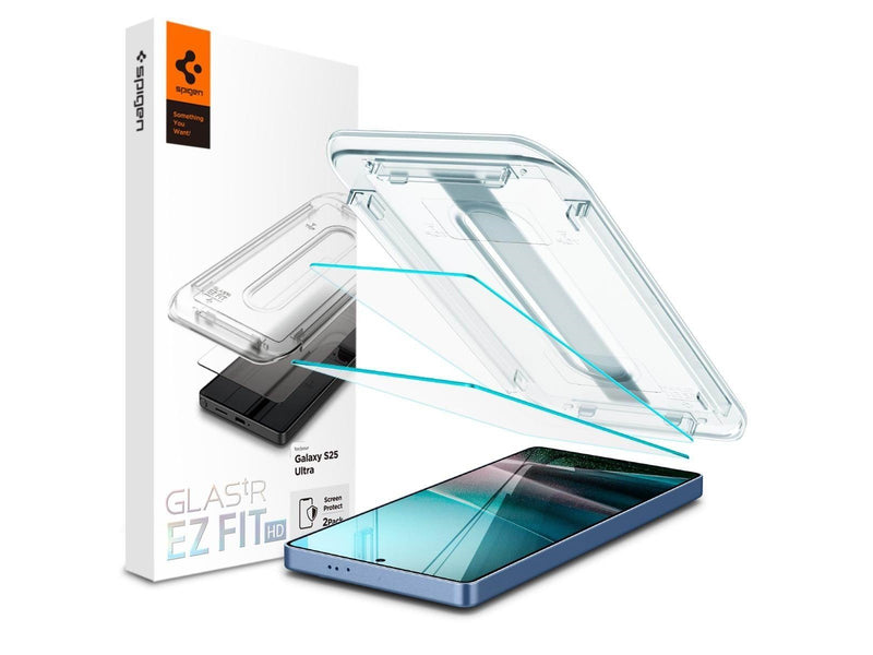Spigen Glass tR EZ Fit HD 2 Pack - transparency - Samsung Galaxy S25 Ultra