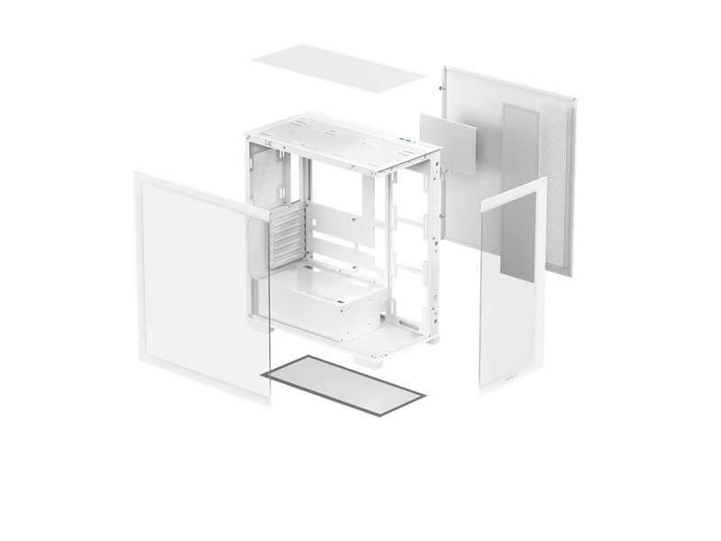 DeepCool Midi CG580 - White - Gehäuse - Desktop - Weiß