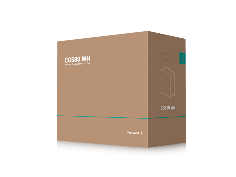 DeepCool Midi CG580 - White - Gehäuse - Desktop - Weiß