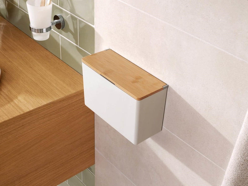 tesa Baboo Storage Box XL Self-adhesive Bamboo And High-quality Plastic