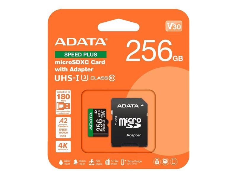 A-Data ADATA SPEED PLUS - flash memory card - 256 GB - SDXC UHS-I
