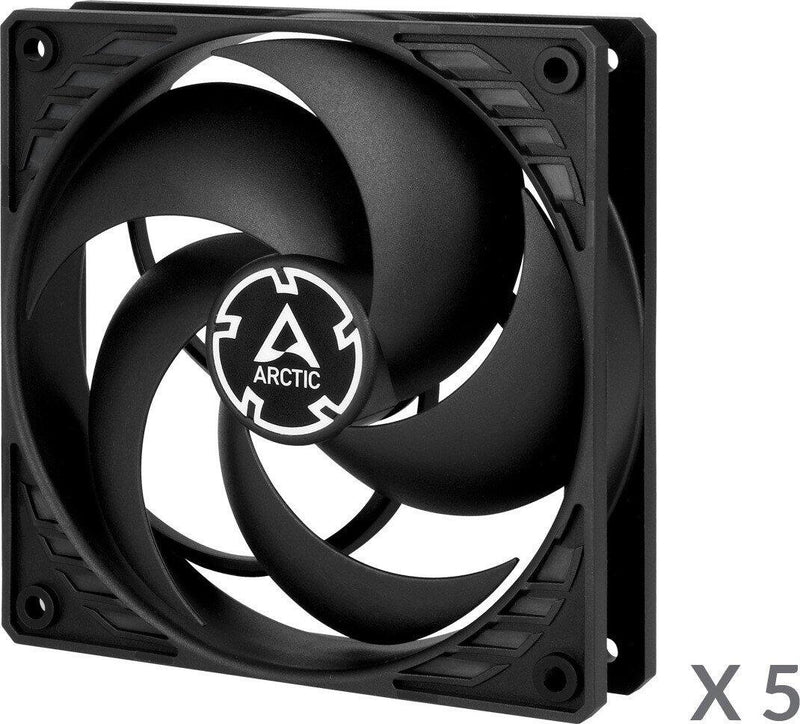 Arctic P12 PWM PST Schwarz (5er-Pack) - 120 mm