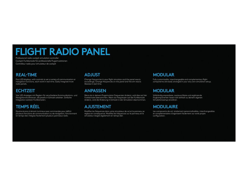 Logitech G Saitek Pro Flight Radio Panel - Wired Flight simulator instrument panel - PC