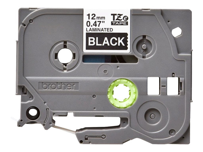 Brother TZe335 12mm (0.47") White on Black Label tape for P-Touch 8m