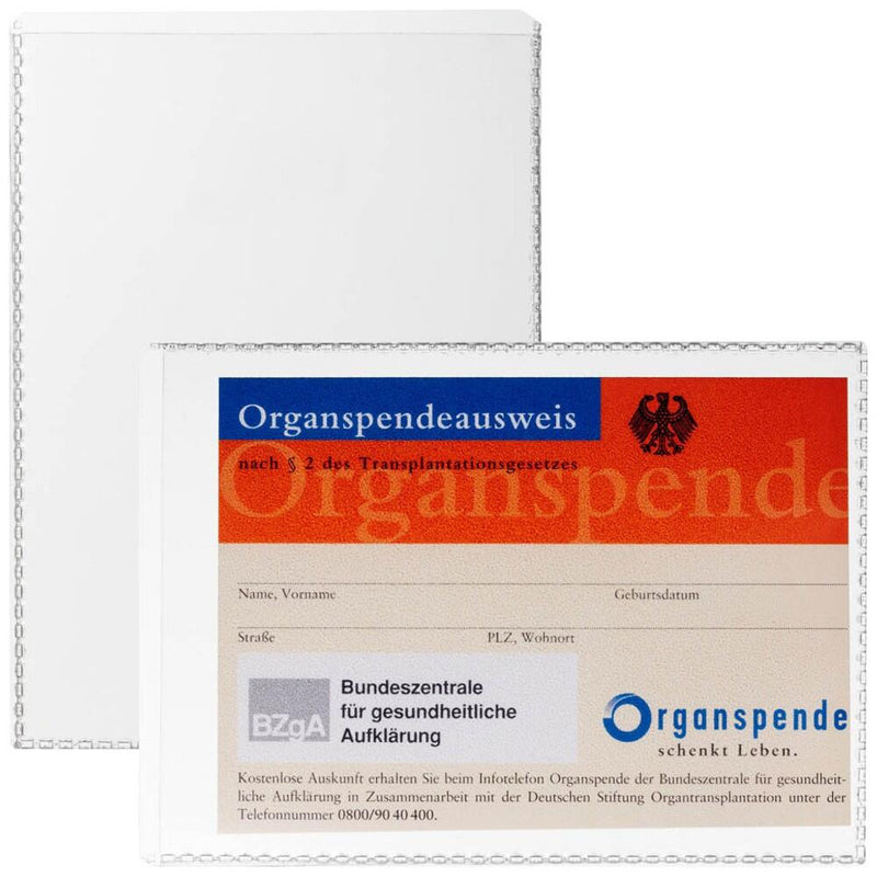 DURABLE Dokumentenhüllen transparent 10,5 x 7,4 cm - 10 Stück