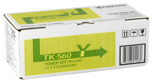 Kyocera Original TK-560Y Toner gelb 10.000 Seiten (1T02HNAEU0) für ECOSYS P6030cdn, FS-C5300DN, C5350DN