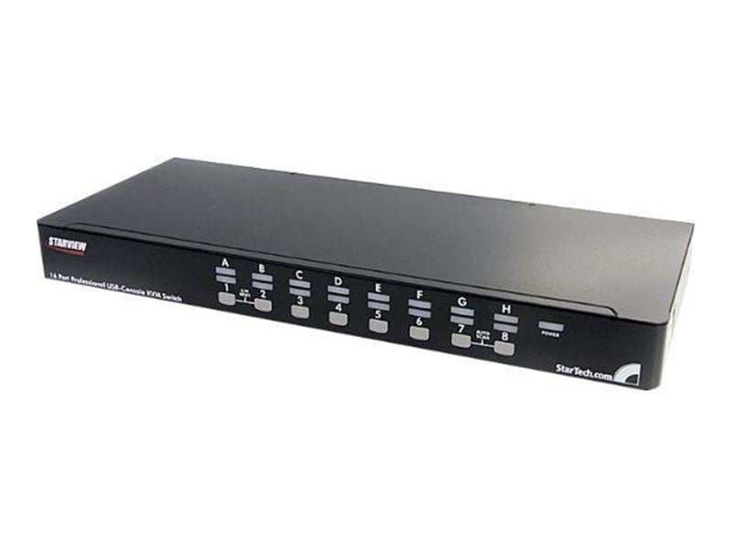 StarTech.com 16 Port 1U Rackmount USB KVM Switch Kit mit OSD und Kabel - KVM Switch - 16 Anschlüsse