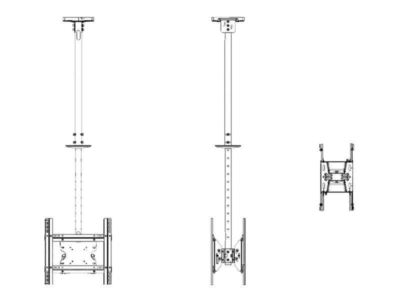 Multibrackets M Public Ceilingmount Medium Back zu Back 65 kg 55" 100 x 100 mm
