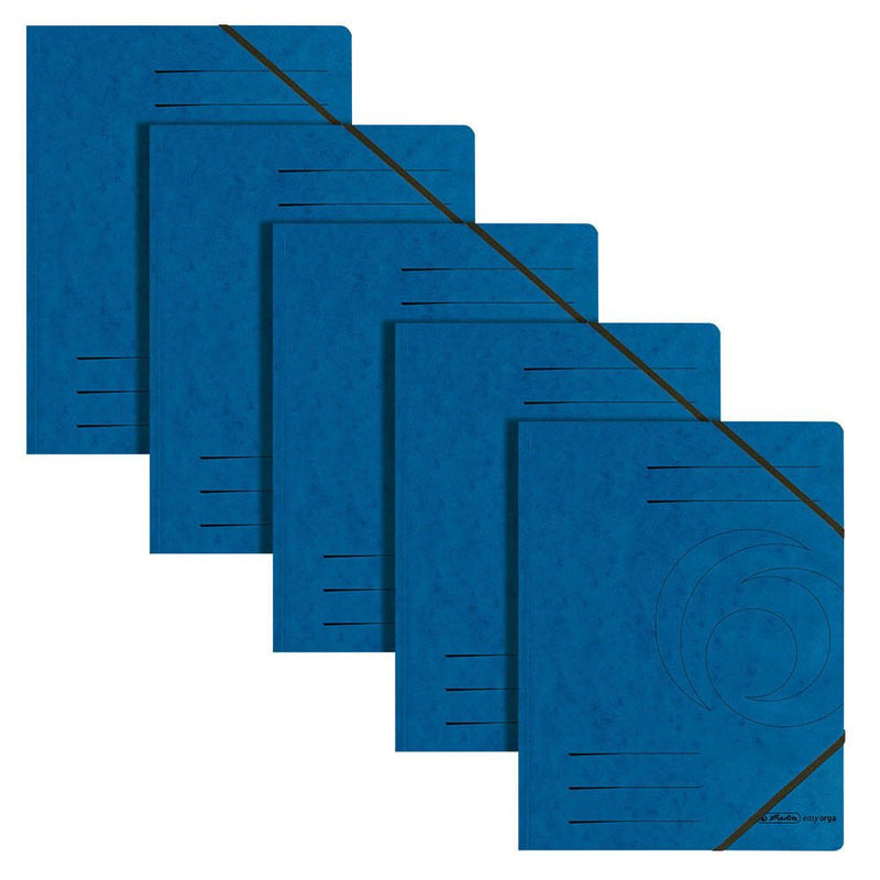 herlitz Eckspanner A4 blau - 5er Pack