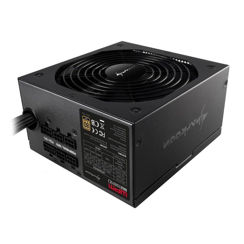 Sharkoon Netzteil WPM Gold ZERO 650W Zero RPM Semi-Modular 80 PLUS Gold