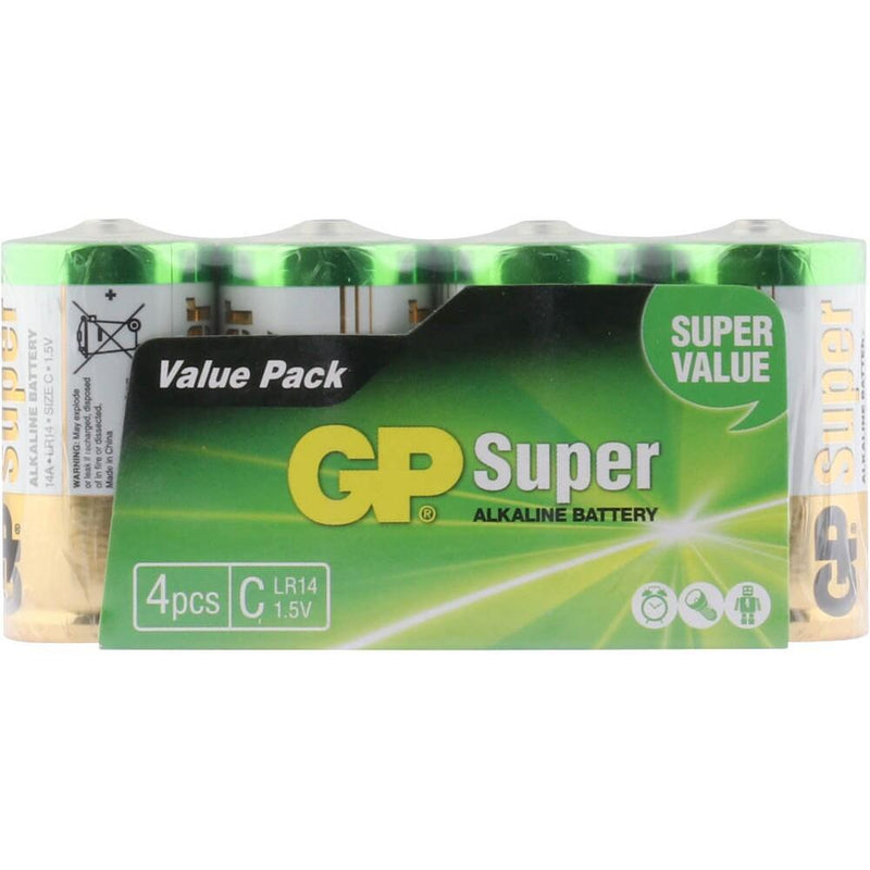 GP Batterien SUPER Baby C 1,5 V - 4 Stück